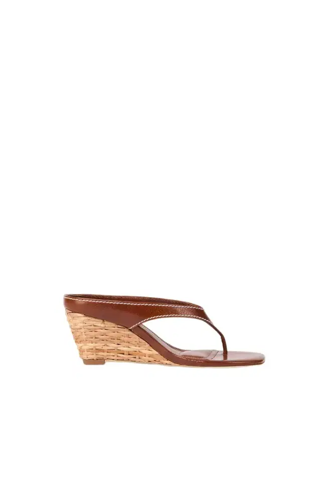 Simkhai Hazel Leather Thong Wedge