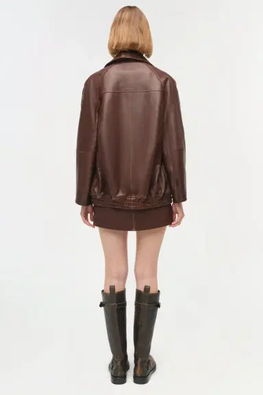 Simkhai Huntington Oversized Leather Jacket | Thumbnail 5 Simkhai Huntington Oversized Leather Jacket | Thumbnail 5