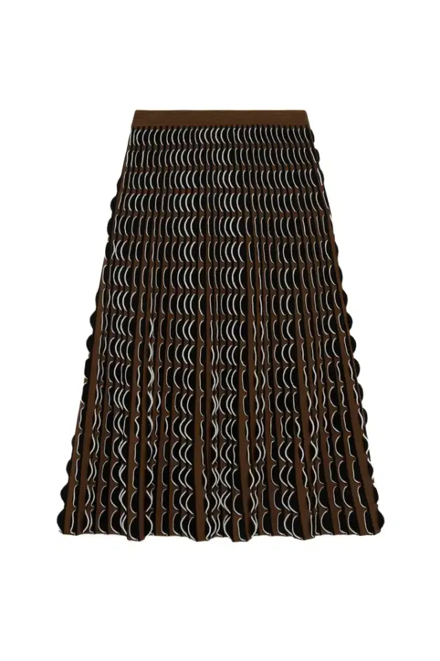 Ike Scalloped Compact Knit Midi Skirt Ike Scalloped Compact Knit Midi Skirt