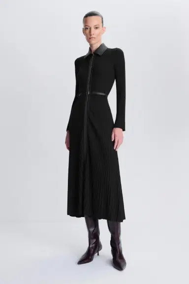 Simkhai Ismelle Collared Knit Midi Dress | Thumbnail 4 Simkhai Ismelle Collared Knit Midi Dress | Thumbnail 4