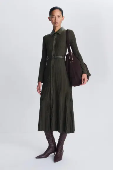 Simkhai Ismelle Collared Knit Midi Dress | Thumbnail 2 Simkhai Ismelle Collared Knit Midi Dress | Thumbnail 2