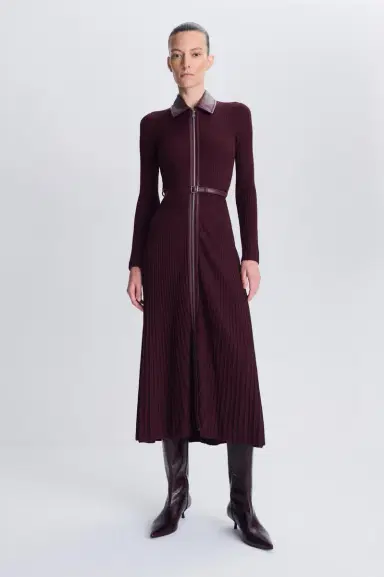 Simkhai Ismelle Collared Knit Midi Dress | Thumbnail 2 Simkhai Ismelle Collared Knit Midi Dress | Thumbnail 2