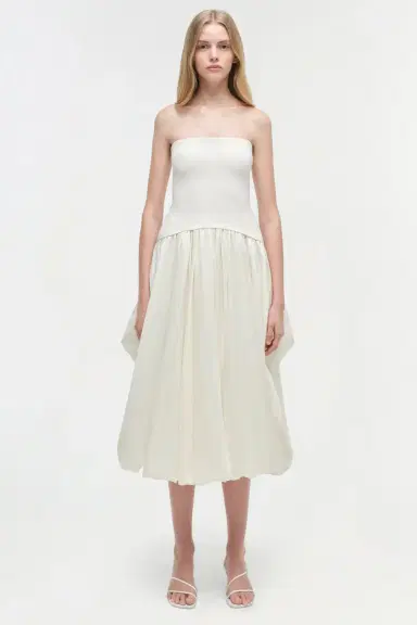 Simkhai Izzy Strapless Taffeta Midi Dress | Thumbnail 6 Simkhai Izzy Strapless Taffeta Midi Dress | Thumbnail 6