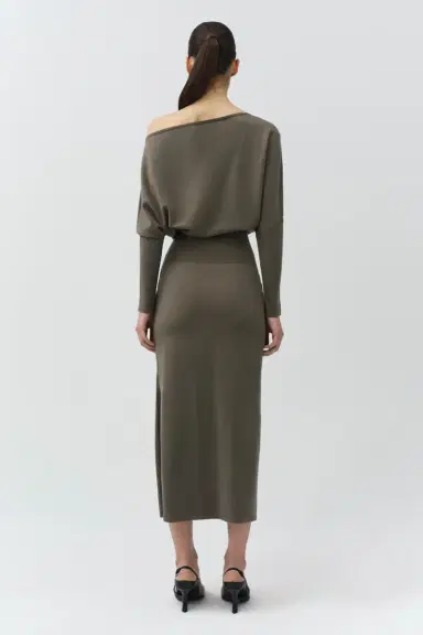 Simkhai Janese Off Shoulder Knit Midi Dress | Thumbnail 4 Simkhai Janese Off Shoulder Knit Midi Dress | Thumbnail 4