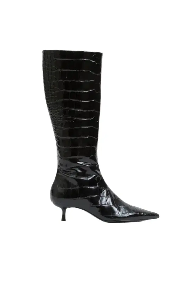 Simkhai Janine Croc-Embossed Leather Knee High Boot