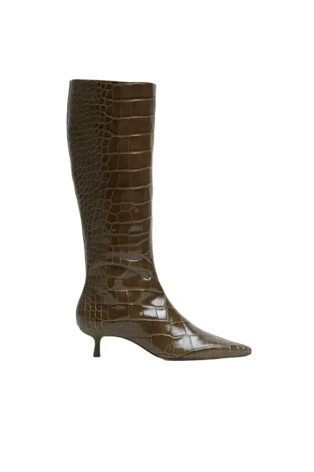 Simkhai Janine Croc-Embossed Leather Knee High Boot