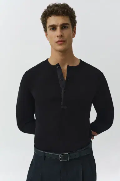 Simkhai Jay Ribbed Henley | Thumbnail 3