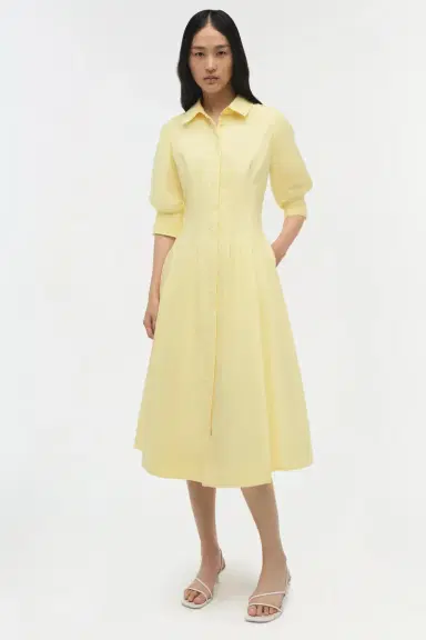 Simkhai Jazz Cotton Pintuck Midi Dress | Thumbnail 2