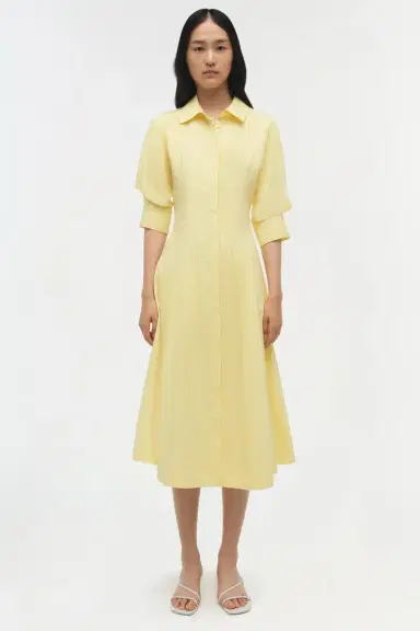 Simkhai Jazz Cotton Pintuck Midi Dress | Thumbnail 6