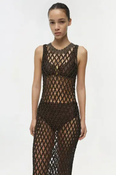 Simkhai Jensen Macrame Midi Dress | Thumbnail 4