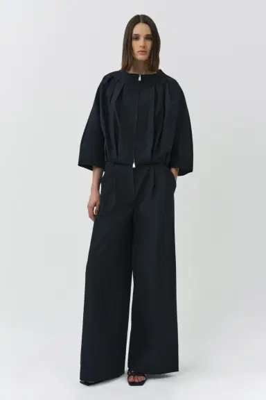 Simkhai Jess Pleated Cotton Faille Jacket | Thumbnail 2