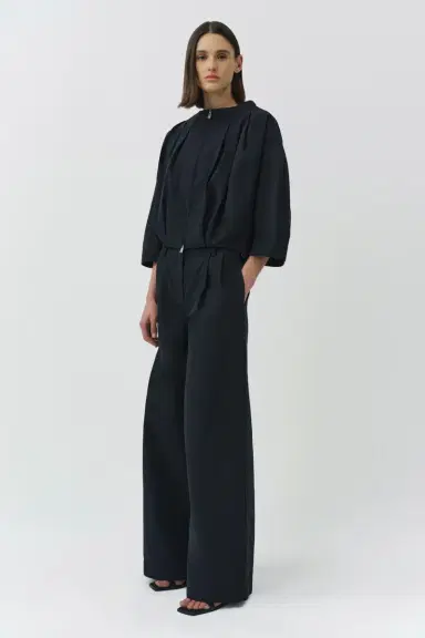 Simkhai Jess Pleated Cotton Faille Jacket | Thumbnail 4