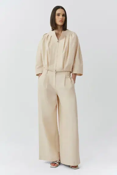 Simkhai Jess Pleated Cotton Faille Jacket | Thumbnail 2