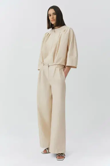 Simkhai Jess Pleated Cotton Faille Jacket | Thumbnail 4