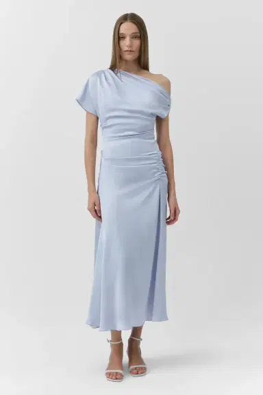 Simkhai Joanna Off Shoulder Satin Midi Dress | Thumbnail 2