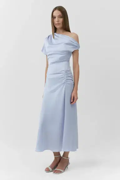 Simkhai Joanna Off Shoulder Satin Midi Dress | Thumbnail 4