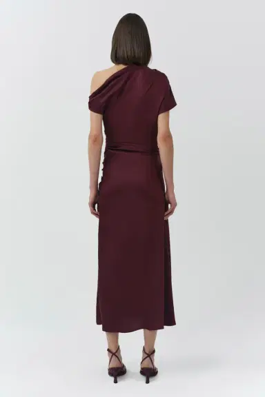 Simkhai Joanna Off Shoulder Satin Midi Dress | Thumbnail 5 Simkhai Joanna Off Shoulder Satin Midi Dress | Thumbnail 5