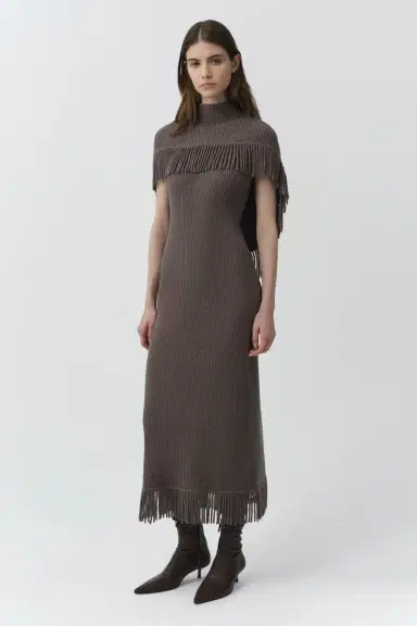 Simkhai Jordan Knit Fringe Midi Dress | Thumbnail 4 Simkhai Jordan Knit Fringe Midi Dress | Thumbnail 4