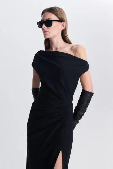 Simkhai Josefine Draped Midi Dress | Thumbnail 3 Simkhai Josefine Draped Midi Dress | Thumbnail 3