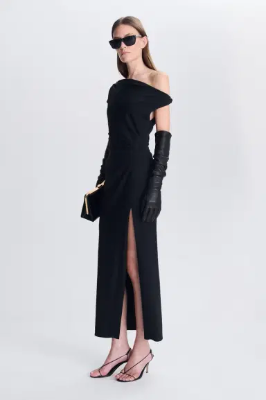 Simkhai Josefine Draped Midi Dress | Thumbnail 4 Simkhai Josefine Draped Midi Dress | Thumbnail 4