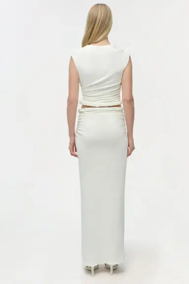 Simkhai Juna Draped Jersey Midi Skirt | Thumbnail 7