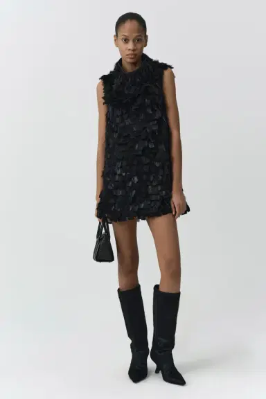 Simkhai Karlene Feather Mini Dress | Thumbnail 3 Simkhai Karlene Feather Mini Dress | Thumbnail 3