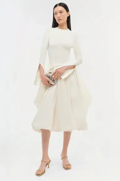 Simkhai Kenlie Taffeta Knit Midi Dress | Thumbnail 2 Simkhai Kenlie Taffeta Knit Midi Dress | Thumbnail 2