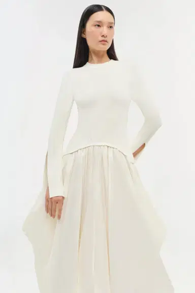 Simkhai Kenlie Taffeta Knit Midi Dress | Thumbnail 3 Simkhai Kenlie Taffeta Knit Midi Dress | Thumbnail 3