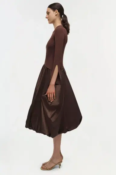 Simkhai Kenlie Taffeta Knit Midi Dress | Thumbnail 3
