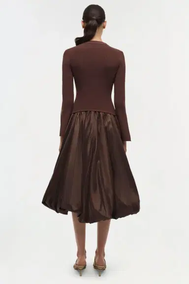 Simkhai Kenlie Taffeta Knit Midi Dress | Thumbnail 4