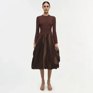 Simkhai Kenlie Taffeta Knit Midi Dress | Thumbnail 7