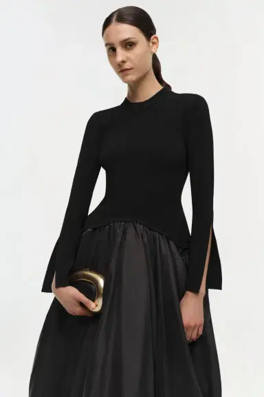 Simkhai Kenlie Taffeta Knit Midi Dress | Thumbnail 4 Simkhai Kenlie Taffeta Knit Midi Dress | Thumbnail 4