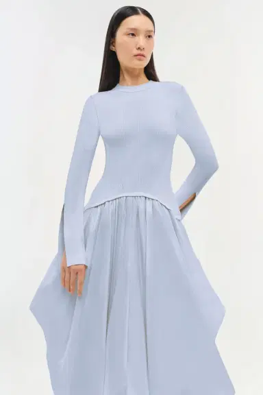 Simkhai Kenlie Taffeta Knit Midi Dress | Thumbnail 2 Simkhai Kenlie Taffeta Knit Midi Dress | Thumbnail 2