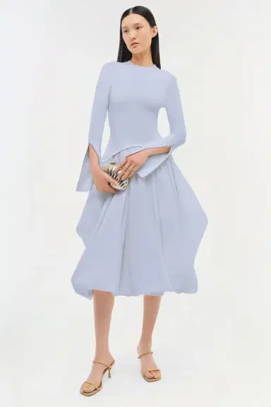 Simkhai Kenlie Taffeta Knit Midi Dress | Thumbnail 3 Simkhai Kenlie Taffeta Knit Midi Dress | Thumbnail 3
