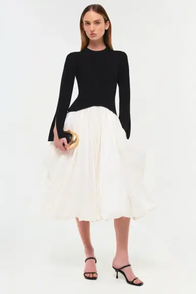 Simkhai Kenlie Taffeta Knit Midi Dress | Thumbnail 2