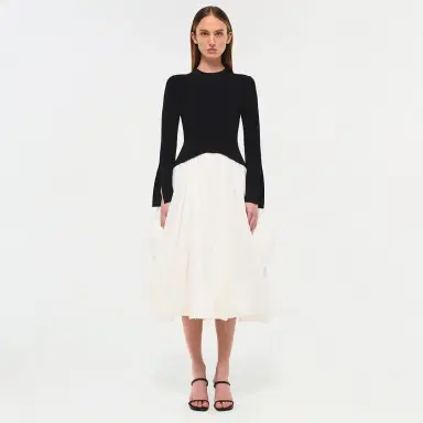 Simkhai Kenlie Taffeta Knit Midi Dress | Thumbnail 7
