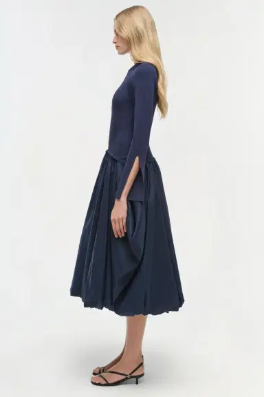 Simkhai Kenlie Taffeta Knit Midi Dress | Thumbnail 4 Simkhai Kenlie Taffeta Knit Midi Dress | Thumbnail 4