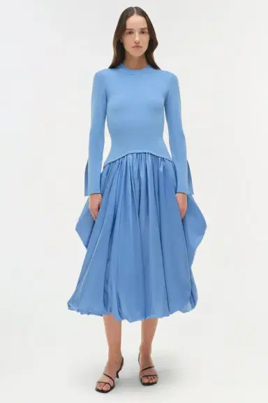 Simkhai Kenlie Taffeta Knit Midi Dress | Thumbnail 2