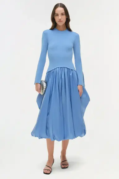 Simkhai Kenlie Taffeta Knit Midi Dress | Thumbnail 3
