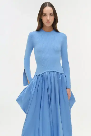 Simkhai Kenlie Taffeta Knit Midi Dress | Thumbnail 4