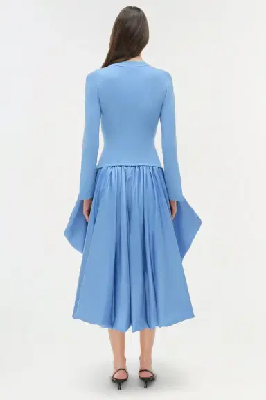 Simkhai Kenlie Taffeta Knit Midi Dress | Thumbnail 6