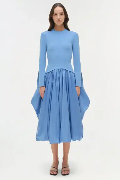Simkhai Kenlie Taffeta Knit Midi Dress | Thumbnail 7