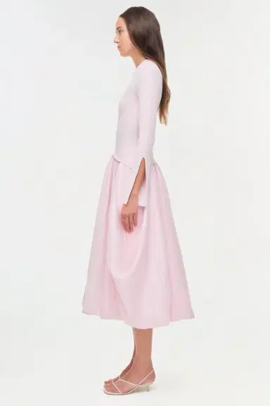 Simkhai Kenlie Taffeta Knit Midi Dress | Thumbnail 4