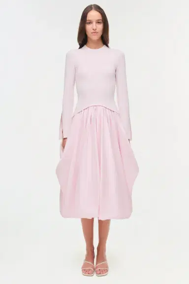 Simkhai Kenlie Taffeta Knit Midi Dress | Thumbnail 6