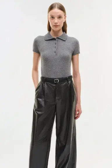 Simkhai Kobie Wide Leg Leather Pant | Thumbnail 3
