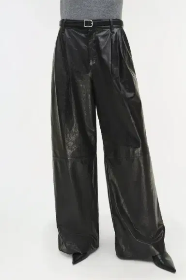 Simkhai Kobie Wide Leg Leather Pant | Thumbnail 4