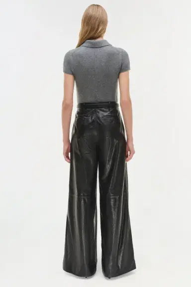 Simkhai Kobie Wide Leg Leather Pant | Thumbnail 6