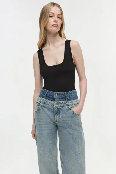 Simkhai Kove Double Waistband Jean | Thumbnail 3