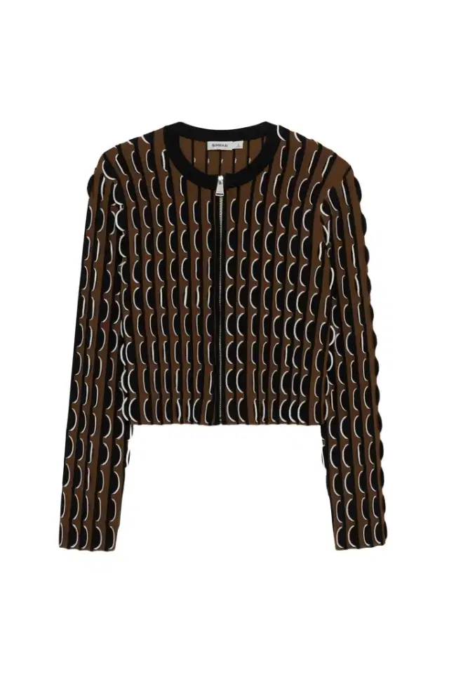 Simkhai Kylie Scalloped Compact Knit Cardigan