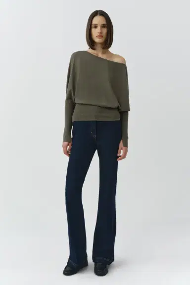 Simkhai Lavina Off Shoulder Knit Sweater | Thumbnail 2 Simkhai Lavina Off Shoulder Knit Sweater | Thumbnail 2